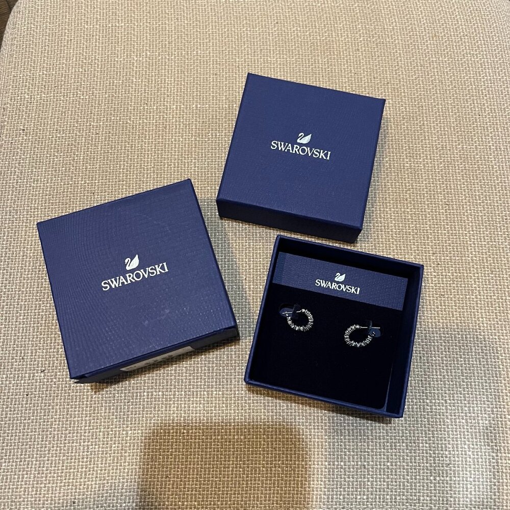 Swarovski hoop earrings